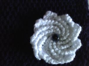 fiore a spirale blu navy